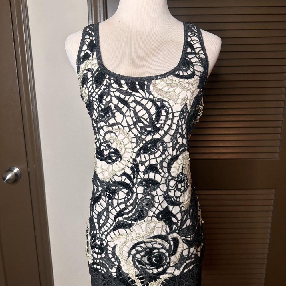 EXPRESS | Crotchet & Sequined Tank